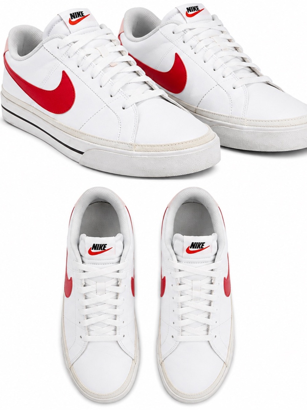 Nike Court Vision Low White Red Sneakers-Men’s